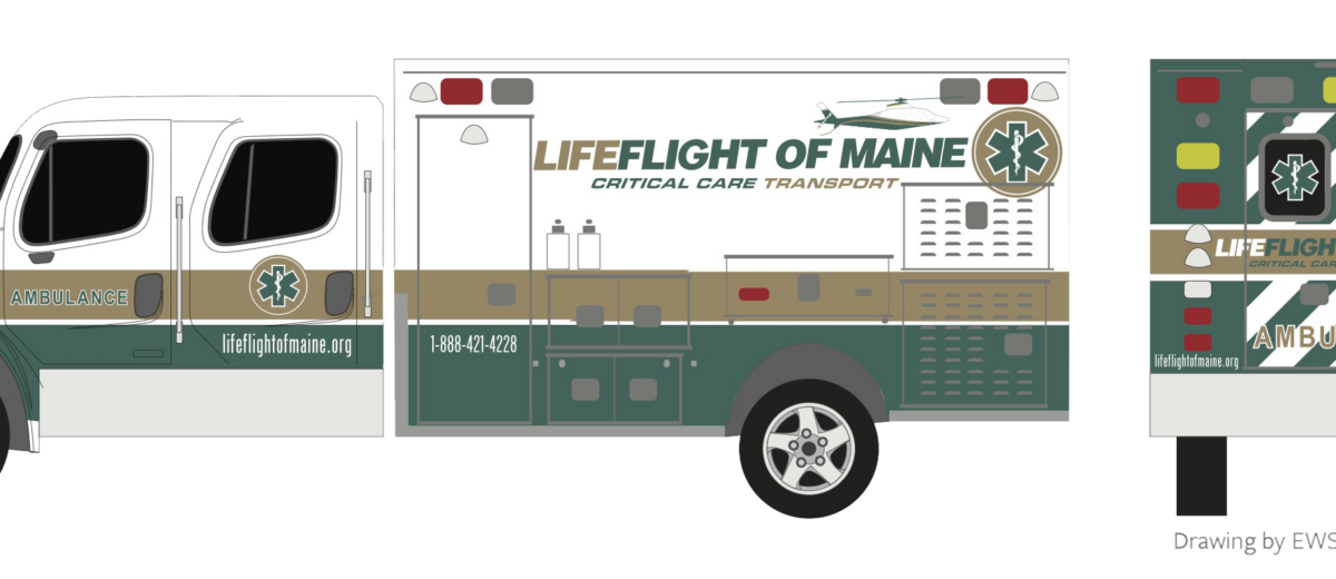 Concept illustration of LifeFlight of Maine ground transport vehicle
