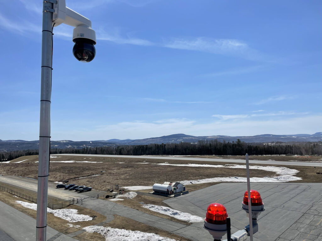 A LifeFlight weather camera was installed overlooking the runway at Stephen A. Bean Municipal Airport in Rangeley in March 2023.
