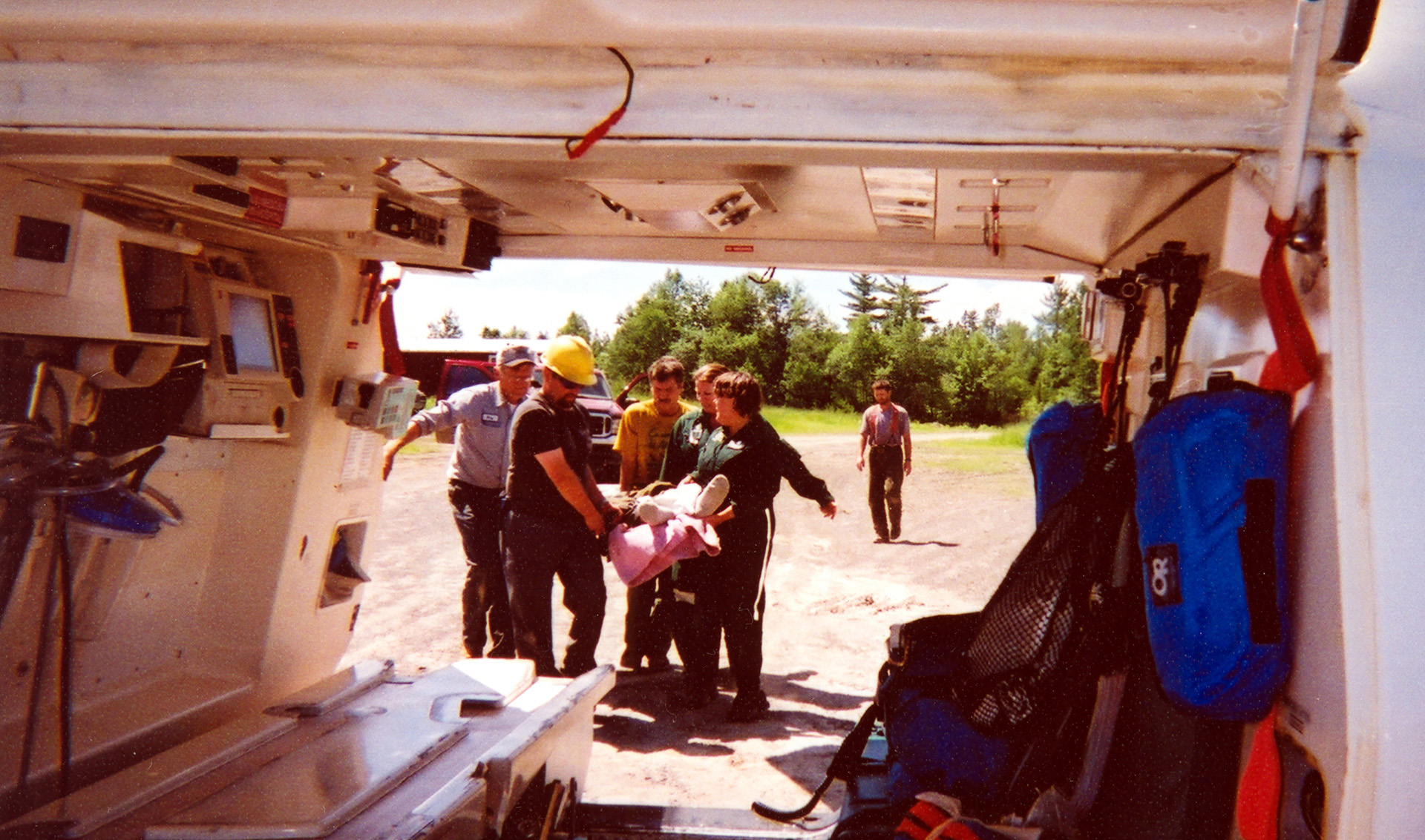 Archival image of Lifeflight crew on a mission
