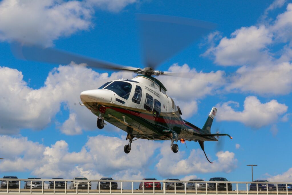 LifeFlight of Maine helicopter responds to a call.