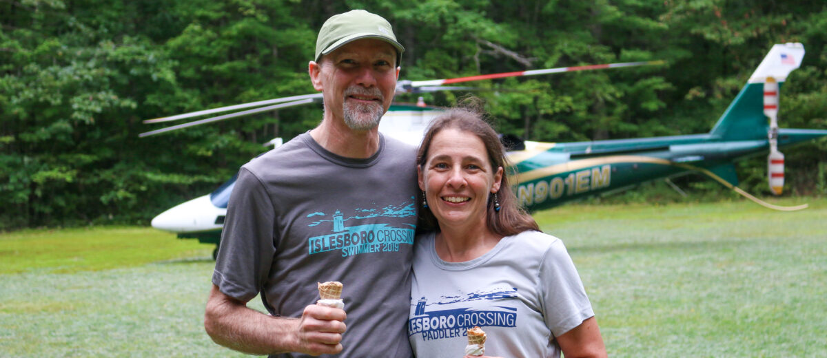 Chris Fife and his wife, Michele, at a Cross for LifeFlight event, August 2024.