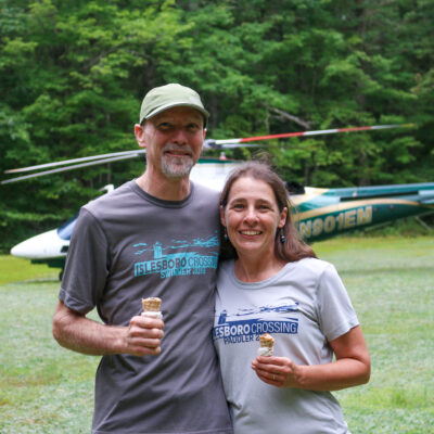 Chris Fife and his wife, Michele, at a Cross for LifeFlight event, August 2024.