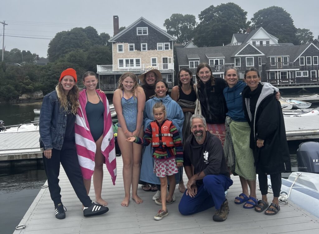 Members of Team North Haven after a swim.