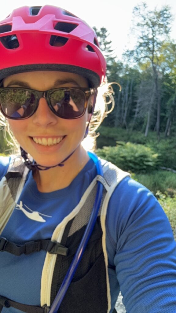 Melissa Dufault with her bike.