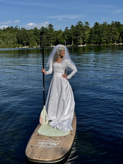 Molly Lincoln on a paddle board.